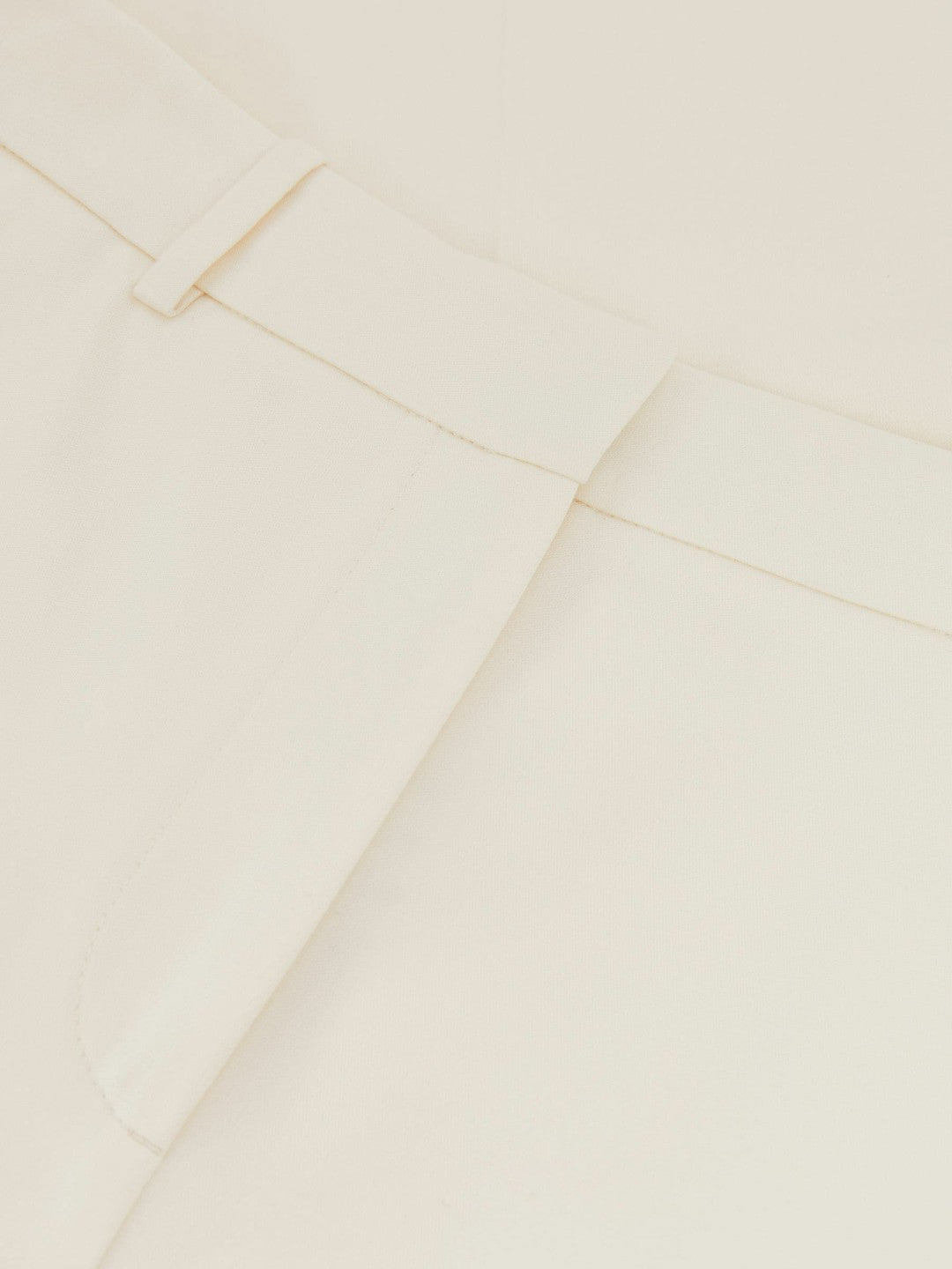 Wide Leg Tailored Trousers in Cream