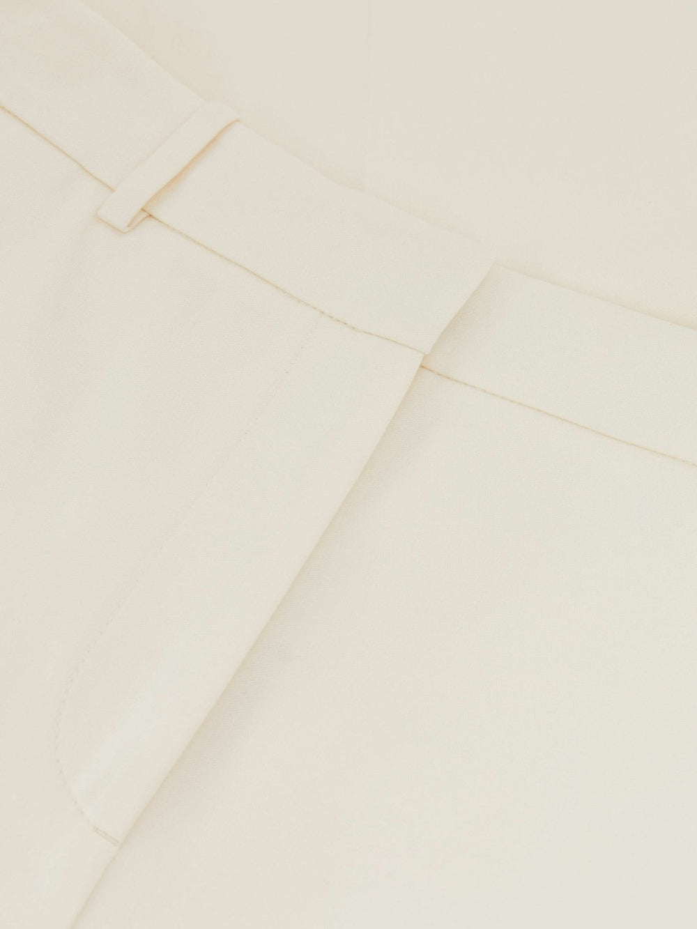 Wide Leg Tailored Trousers in Cream