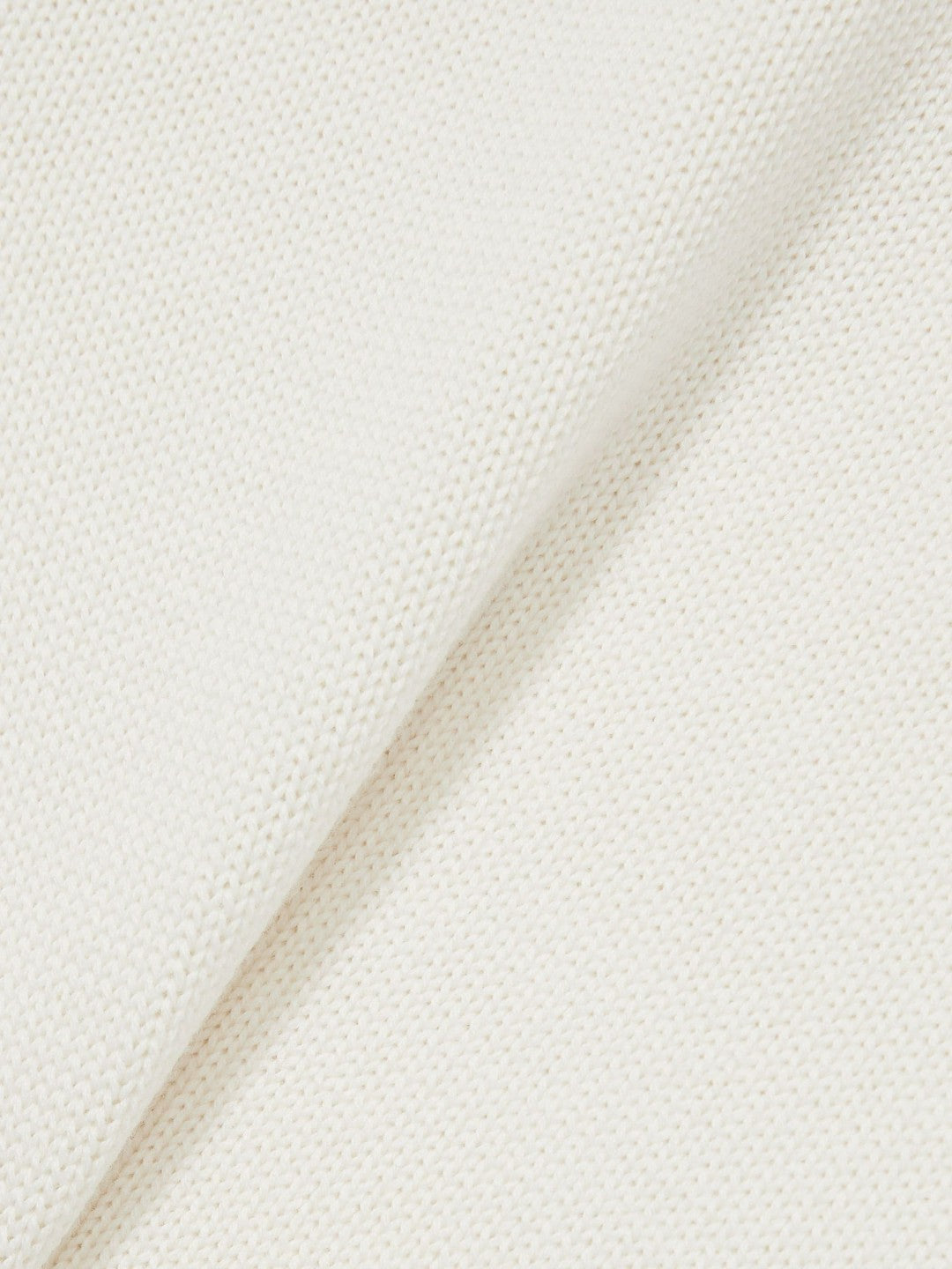 Cotton And Wool Crew-Neck Top in Ivory