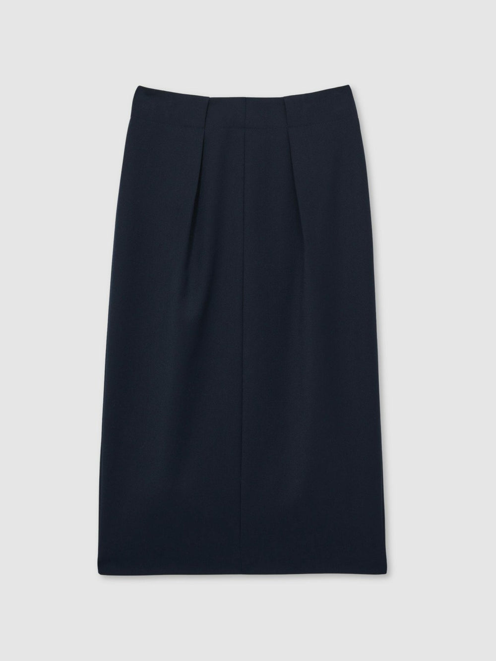 Petite Tailored Midi Suit Skirt in Navy