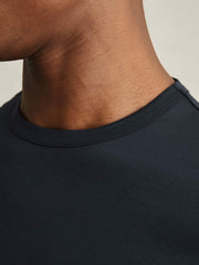 Mercerised-Cotton Crew-Neck T-Shirt in Navy