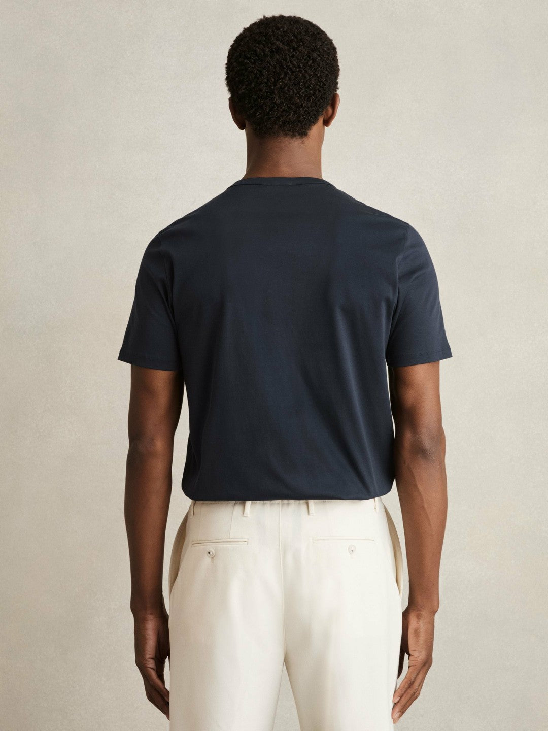 Mercerised-Cotton Crew-Neck T-Shirt in Navy