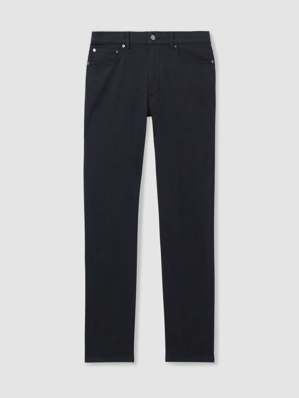 Cotton-Stretch Slim-Fit Jeans in Navy