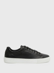 Leather Low-Top Trainers in Black