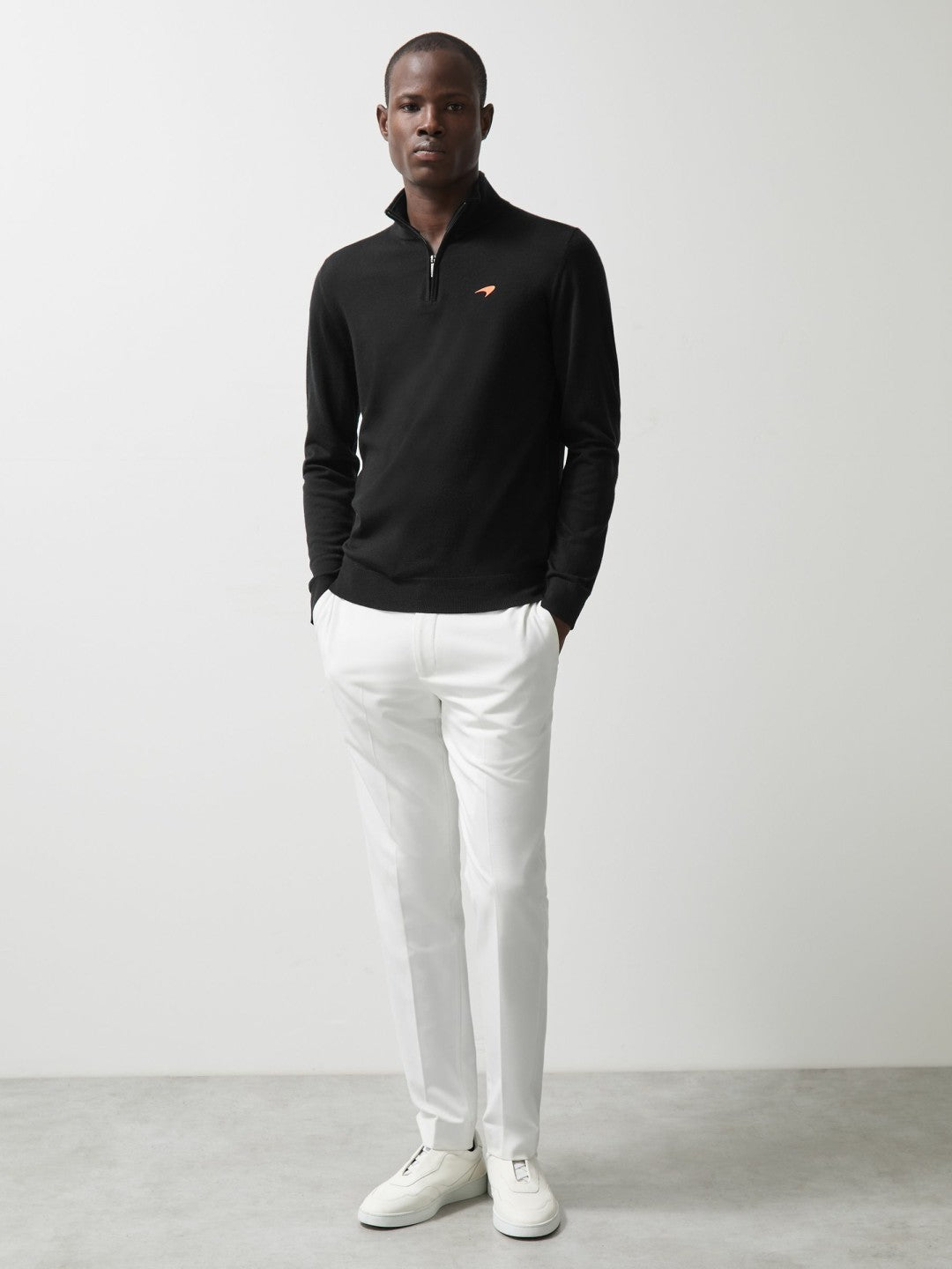 McLaren F1 Team Merino Half-Zip Jumper in Black