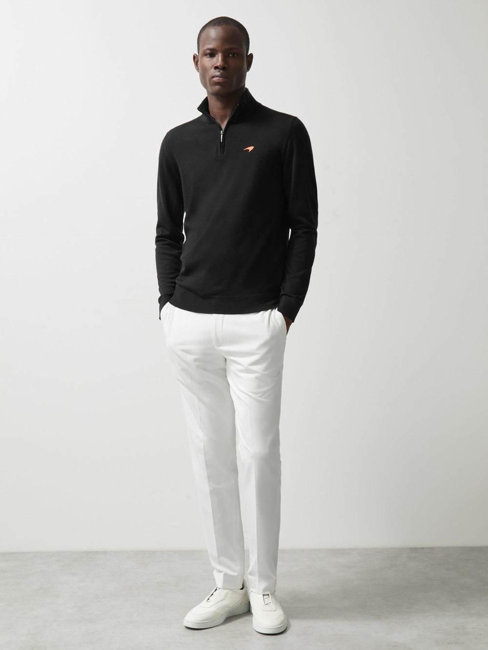McLaren F1 Team Merino Half-Zip Jumper in Black