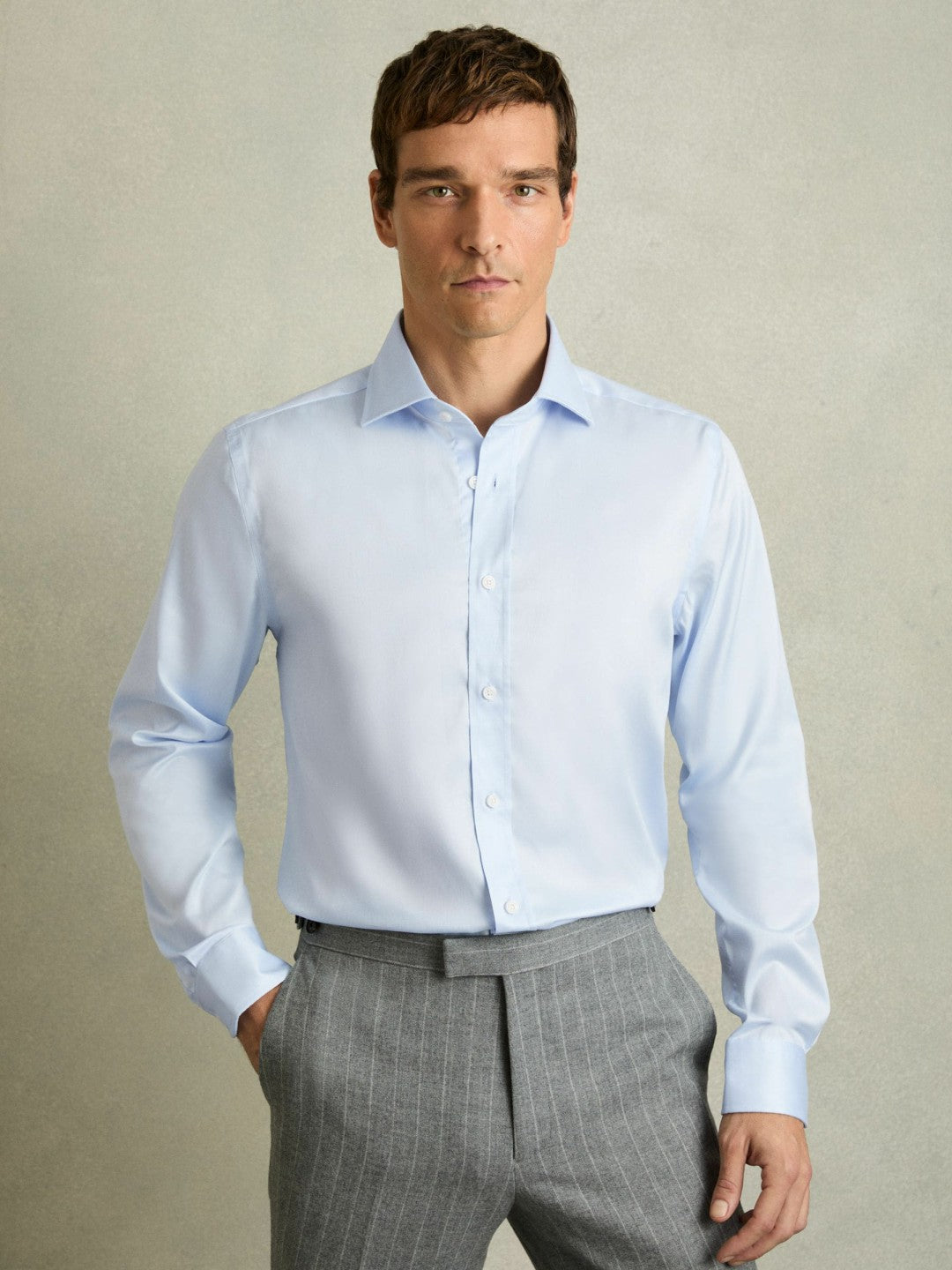 Regular Fit Shirt in Soft Blue