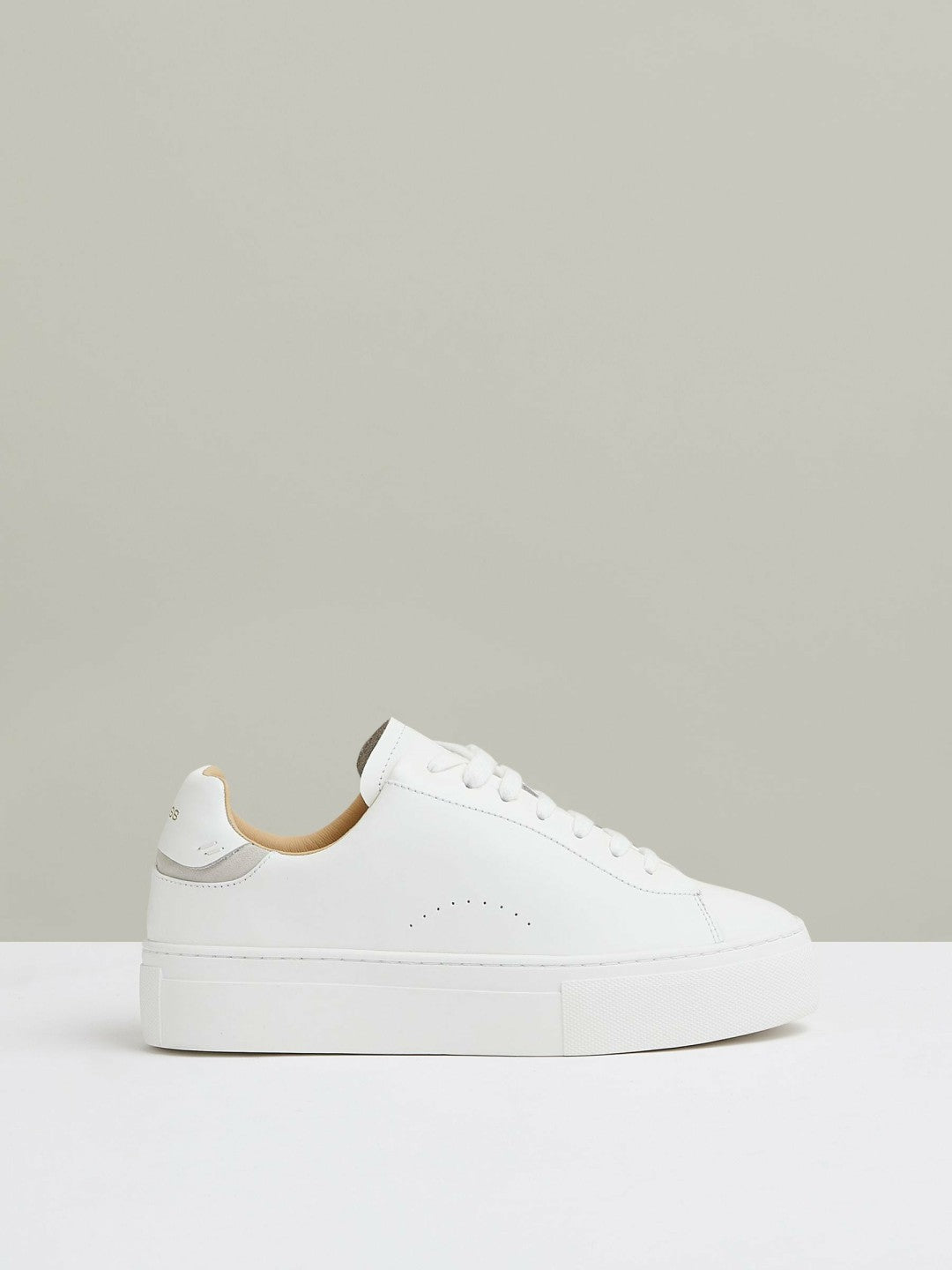 Leather Low-Top Trainers in White