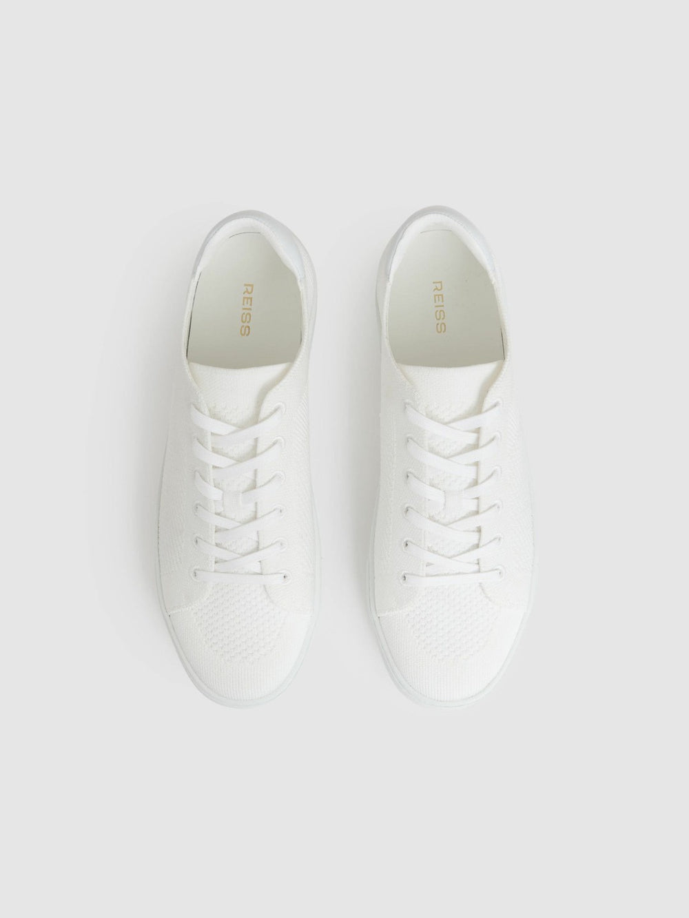 Knitted Low-Top Trainers in White