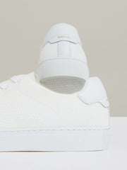 Knitted Low-Top Trainers in White