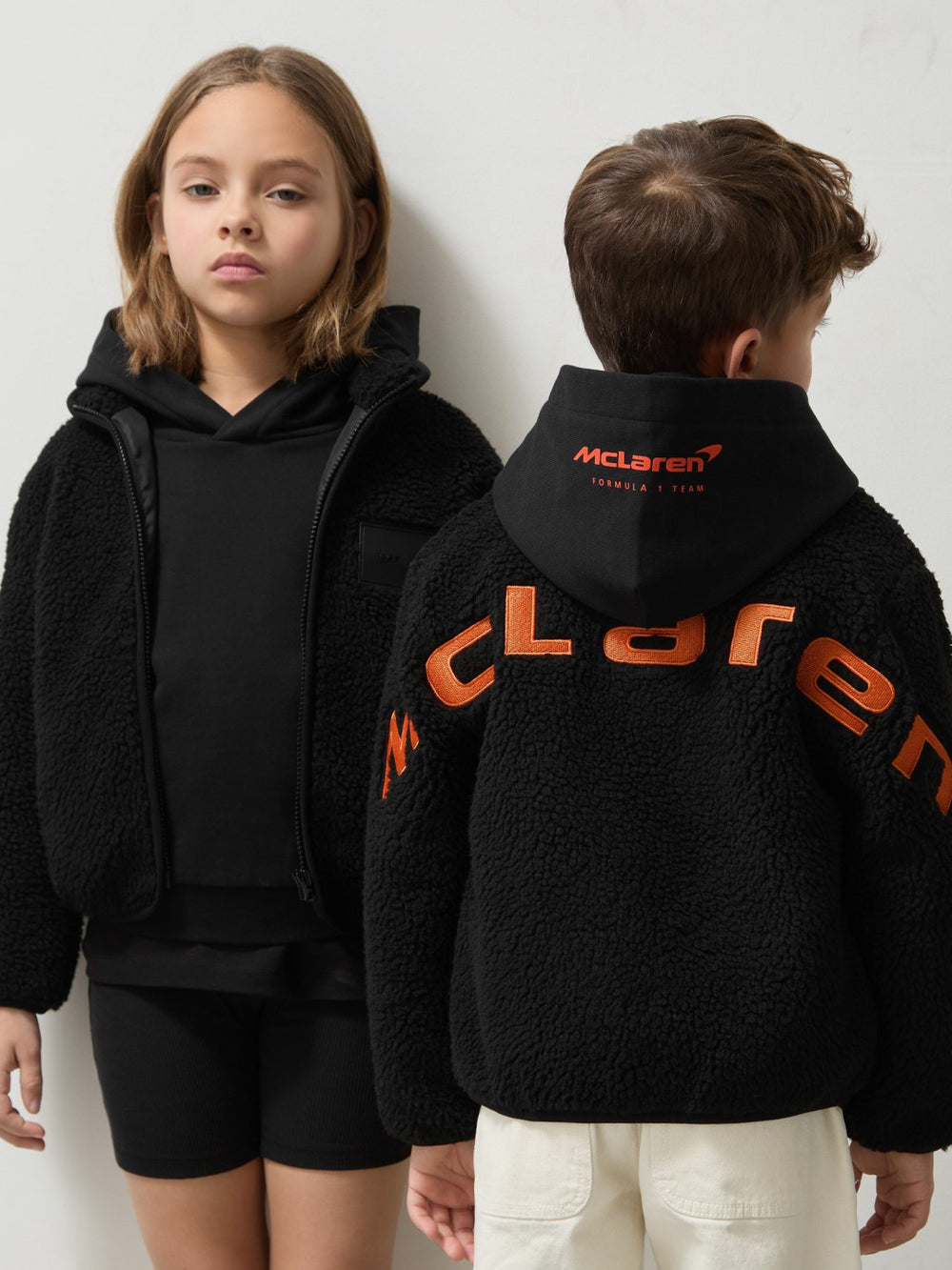 13-14 yrs Unisex Fit McLaren F1 Team Embroidered Fleece Jacket in Black
