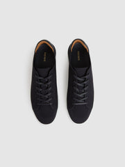 Knitted Low-Top Trainers in Navy