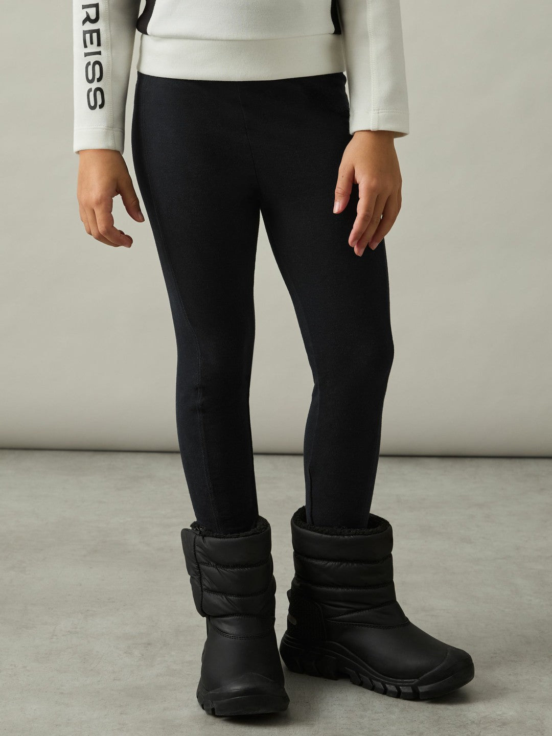 4-9 yrs Stretch Logo Print Leggings in Black