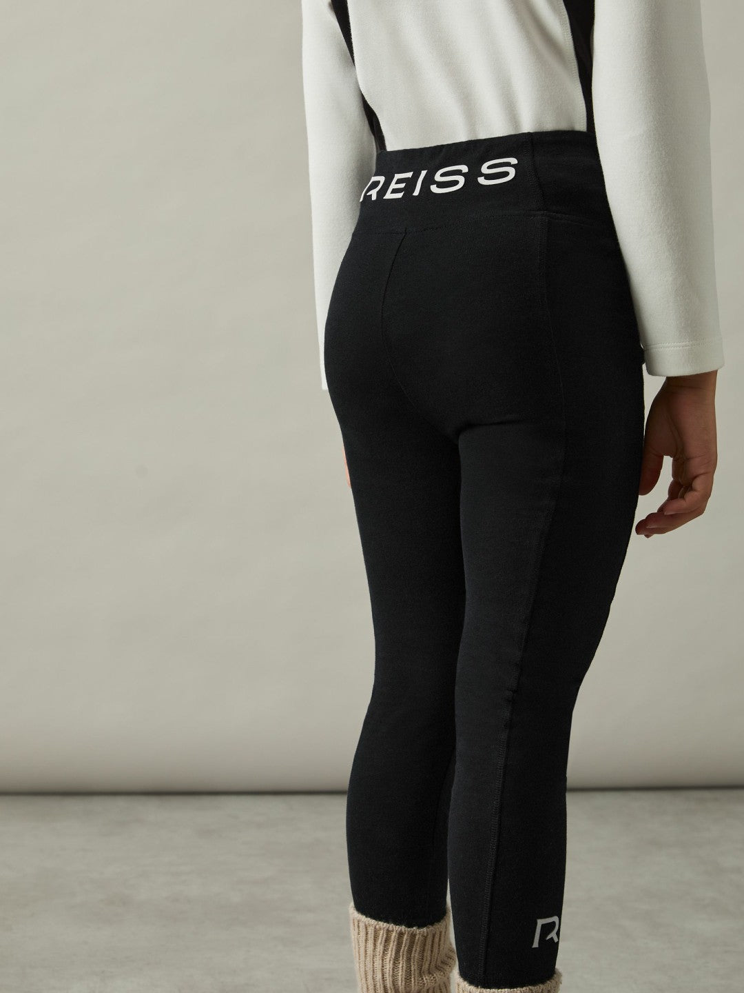 4-9 yrs Stretch Logo Print Leggings in Black