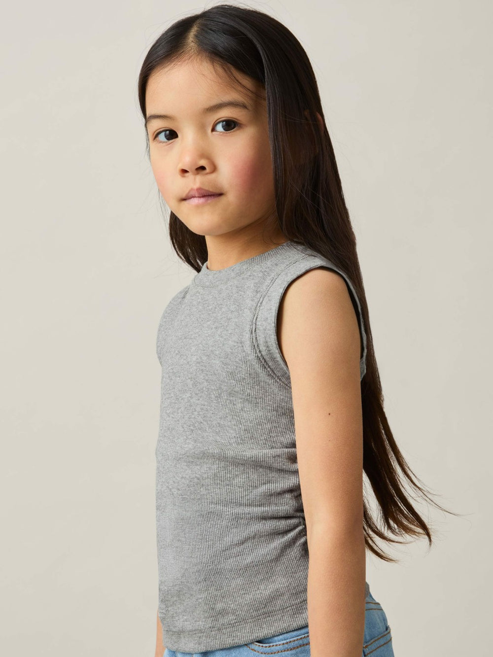 13-14 yrs Ruched Vest Top in Grey