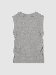 9-13 yrs Ruched Vest Top in Grey