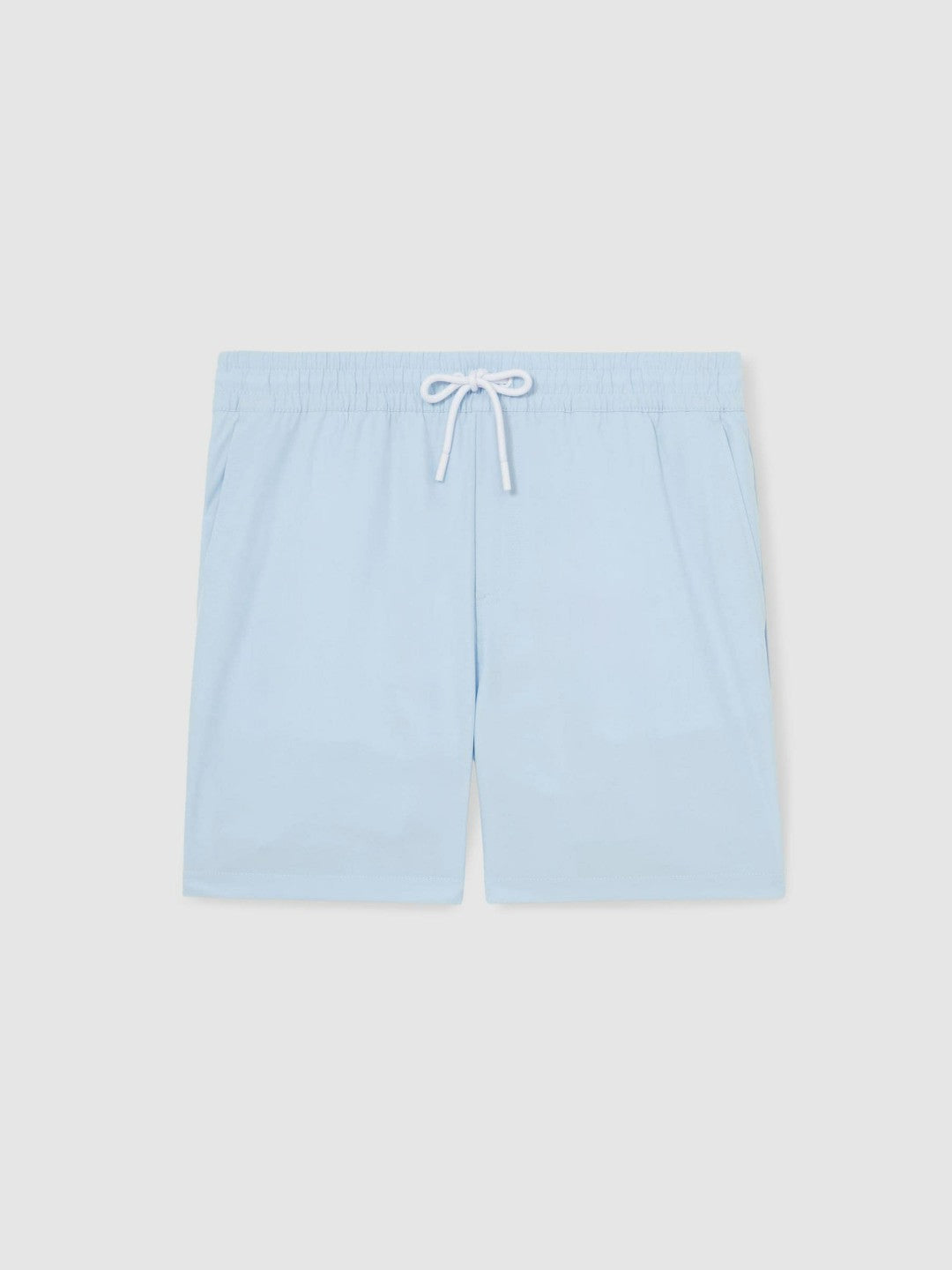 Drawstring Swim Shorts in Soft Blue