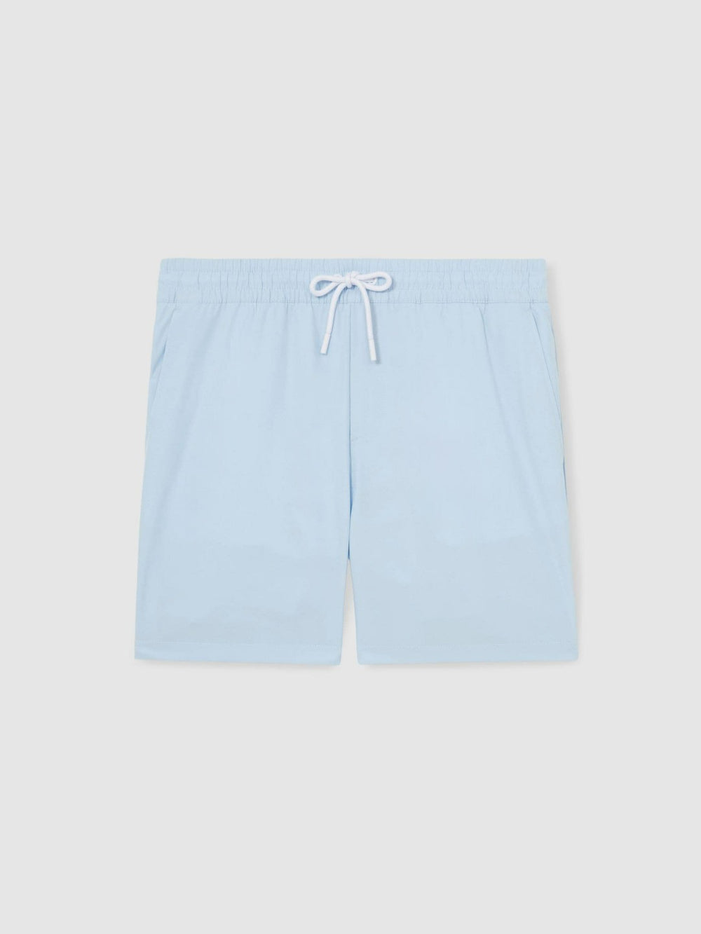 Drawstring Swim Shorts in Soft Blue