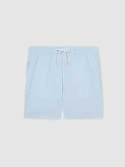 Drawstring Swim Shorts in Soft Blue