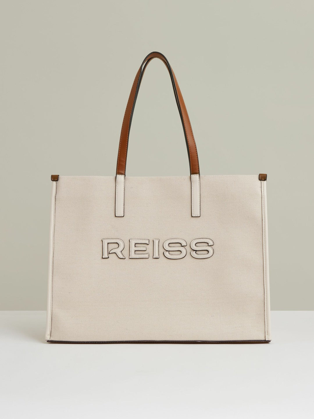 Canvas Logo Tote Bag in Natural