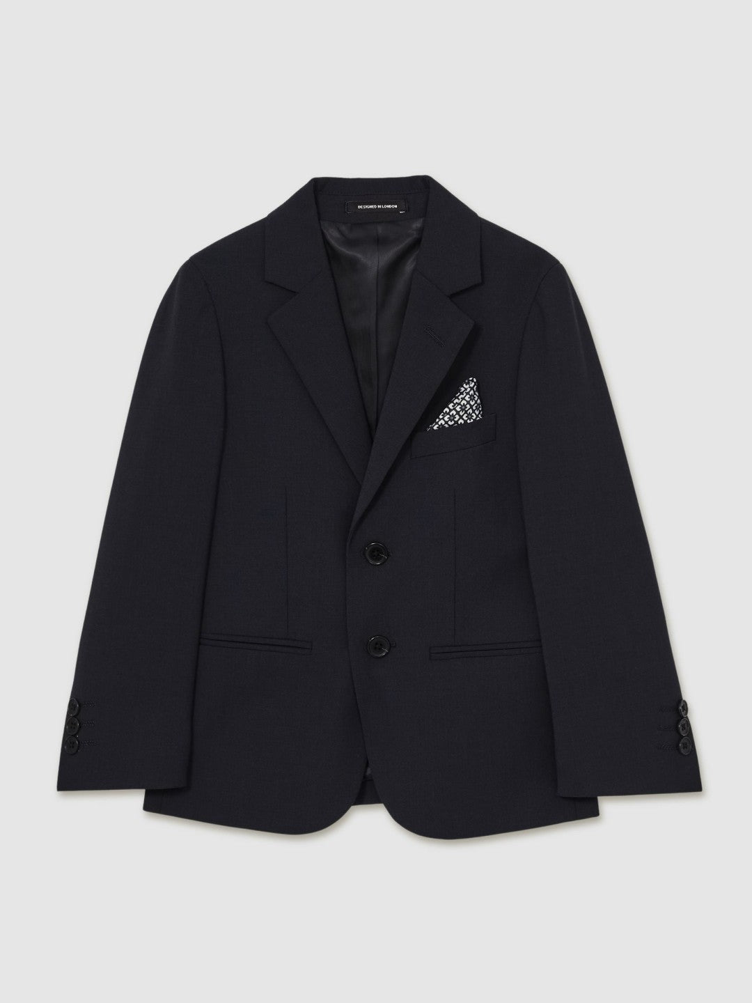 13-14 yrs Wool-Blend Single-Breasted Suit Blazer in Navy