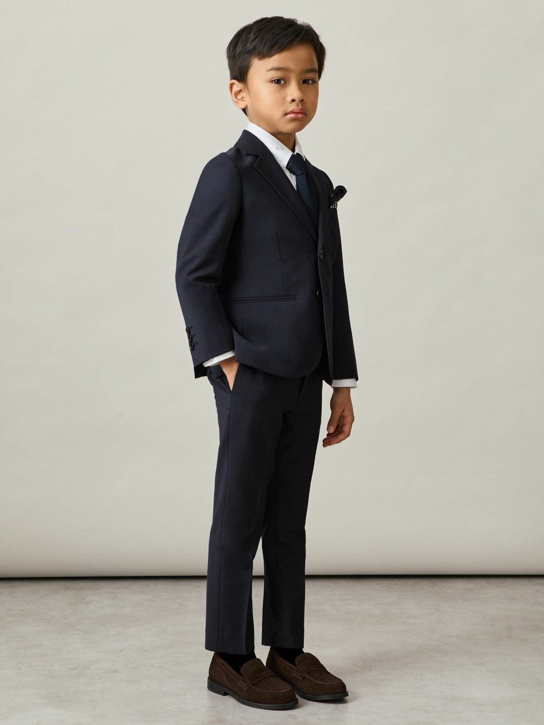 13-14 yrs Wool-Blend Single-Breasted Suit Blazer in Navy