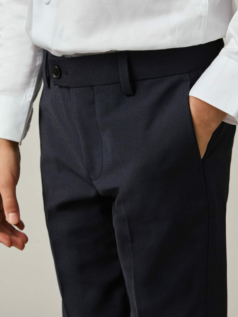 3-9 yrs Wool-Blend Suit Trousers in Navy