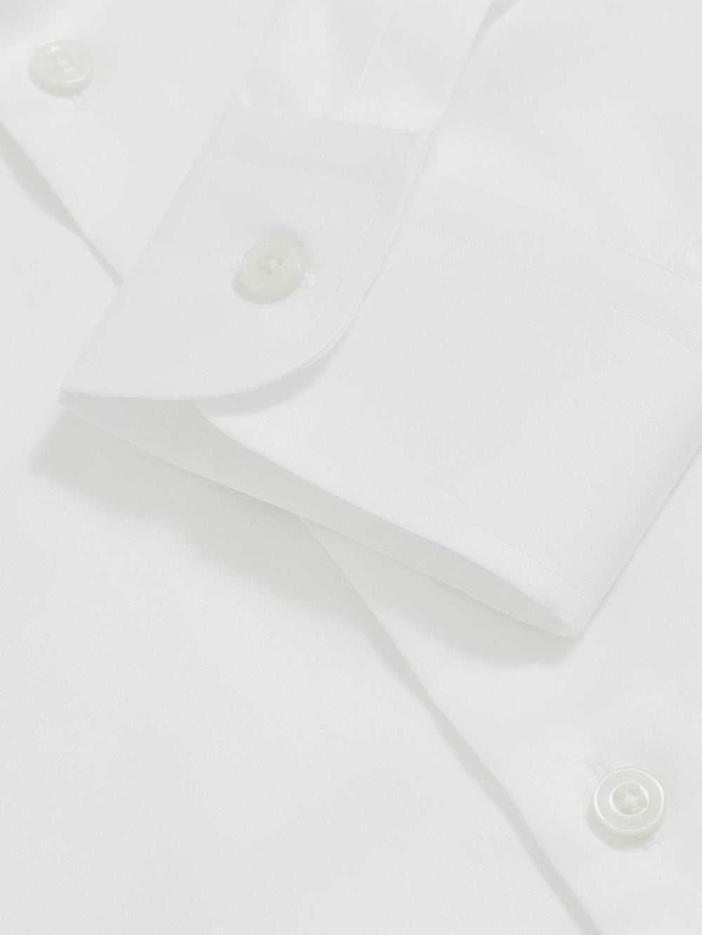 Regular Fit Cotton Sateen Shirt in White