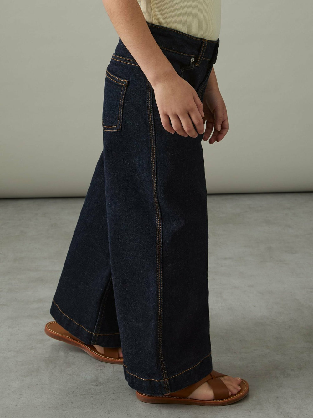 9-13 yrs Wide-Leg Jeans in Indigo
