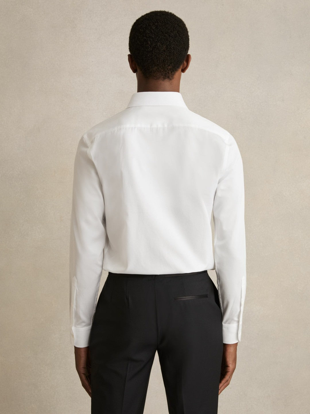 Regular Fit Cotton Dinner Shirt in White