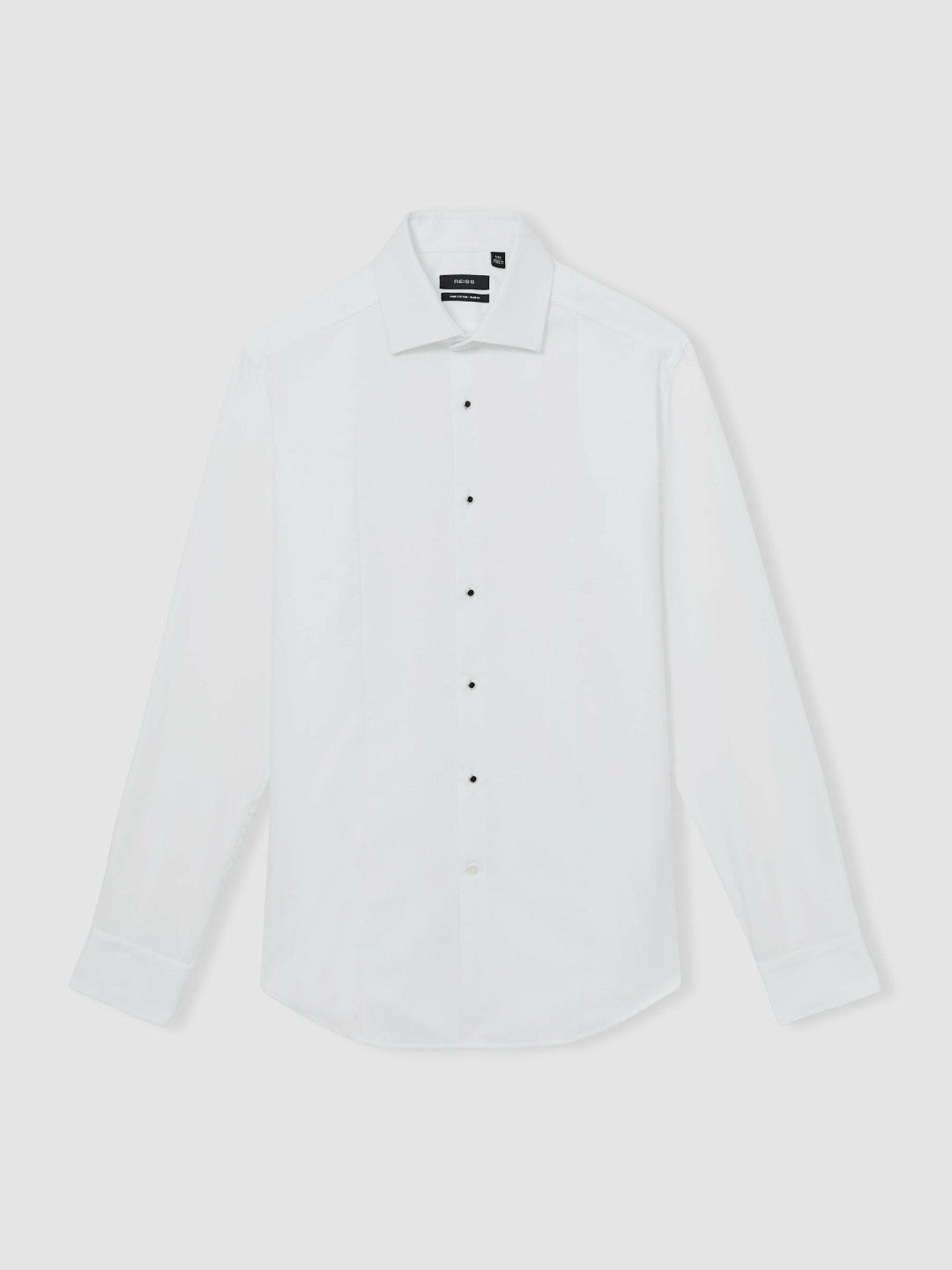 Slim Fit Cotton Dinner Shirt in White