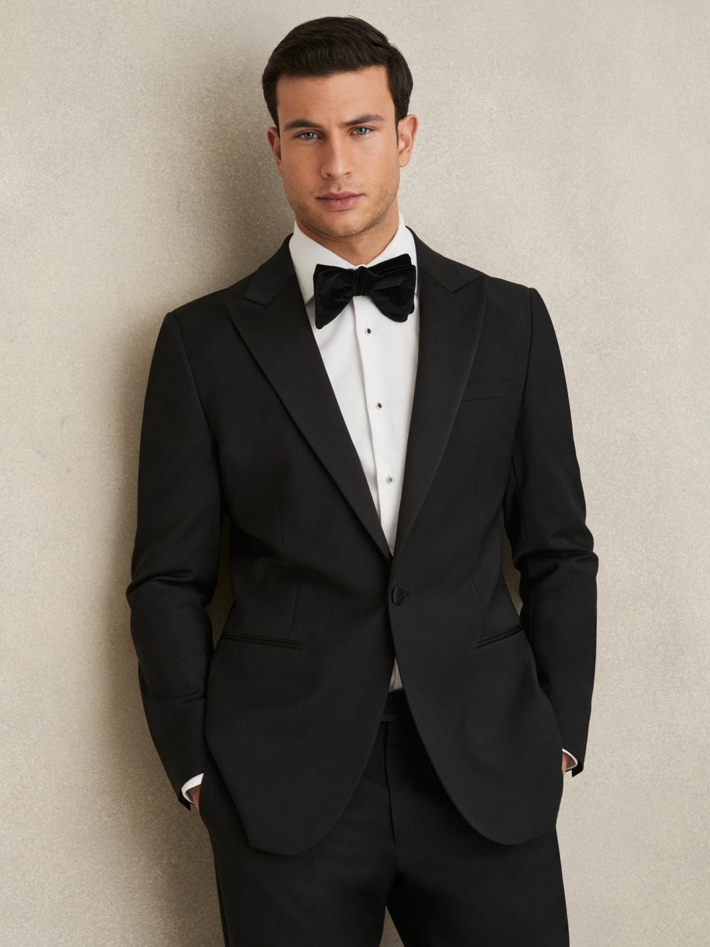 Slim Fit Cotton Dinner Shirt in White