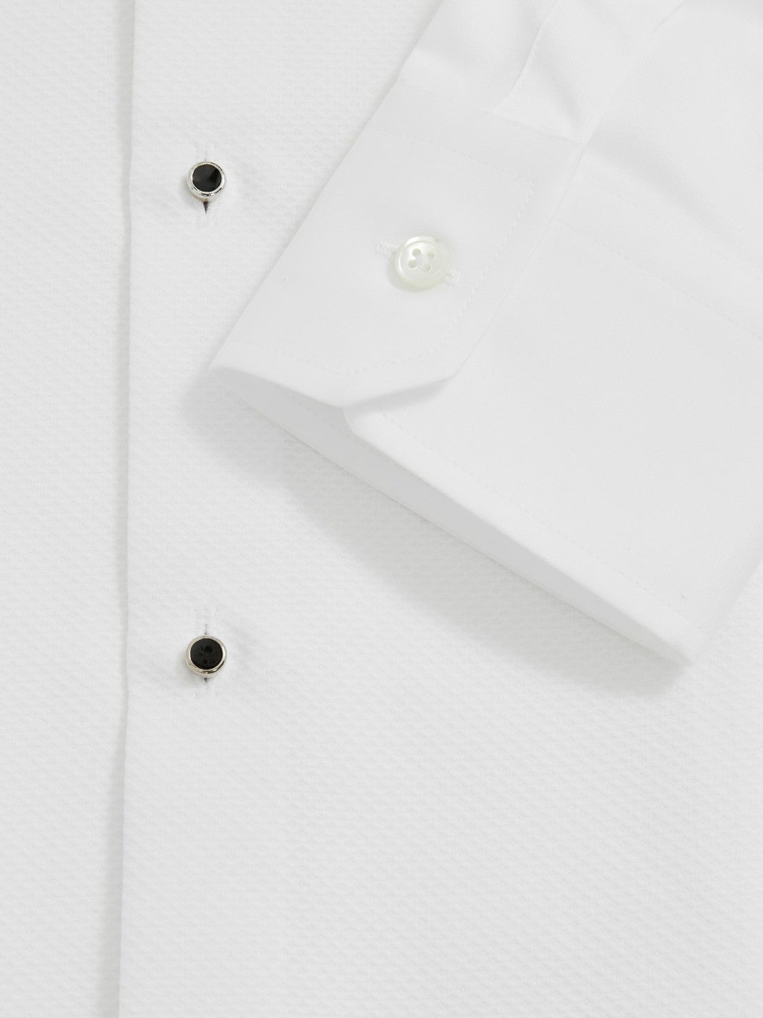 Slim Fit Cotton Dinner Shirt in White