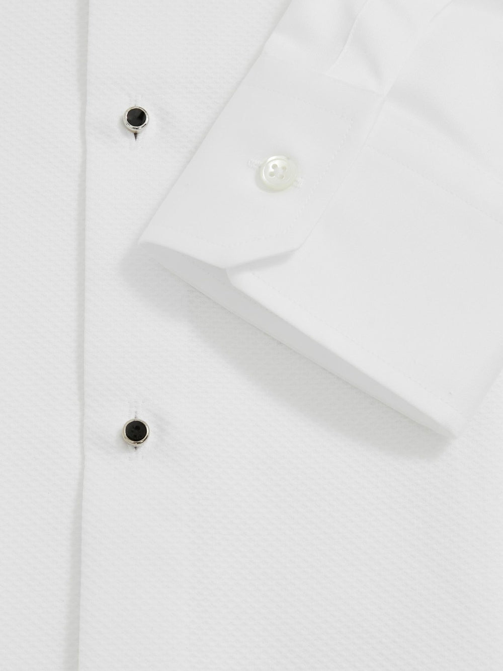 Slim Fit Cotton Dinner Shirt in White