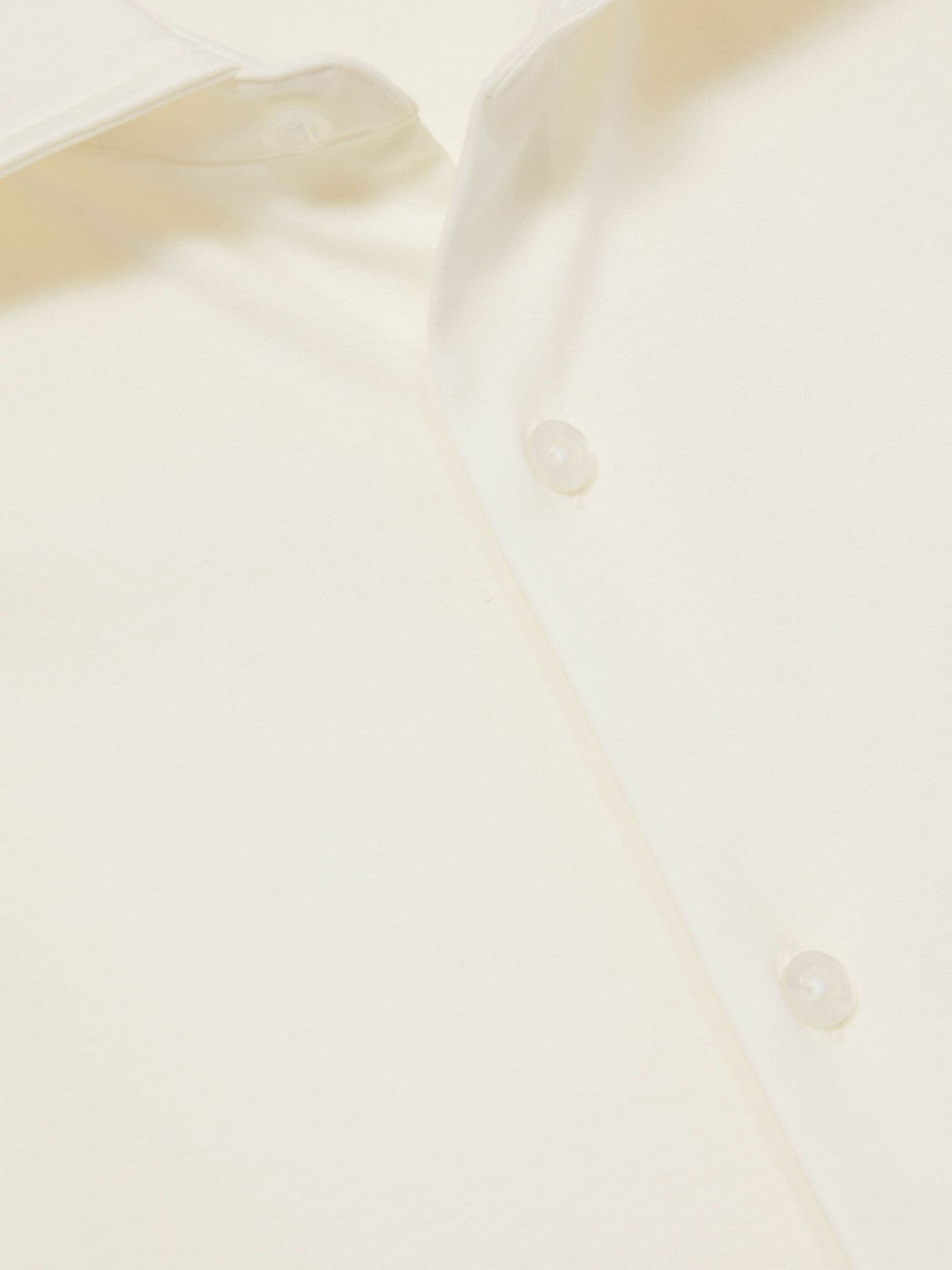 Cotton-Jersey Button-Through Shirt in Ecru