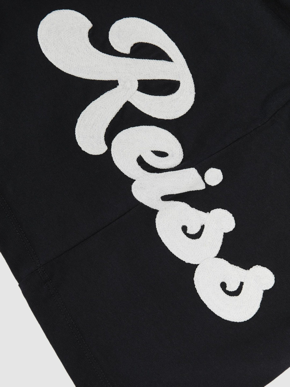 9-13 yrs Cotton Script-Logo Oversized T-Shirt in Navy