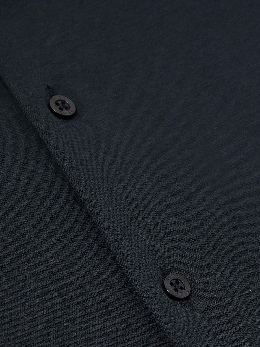 Cotton-Jersey Button-Through Shirt in Navy