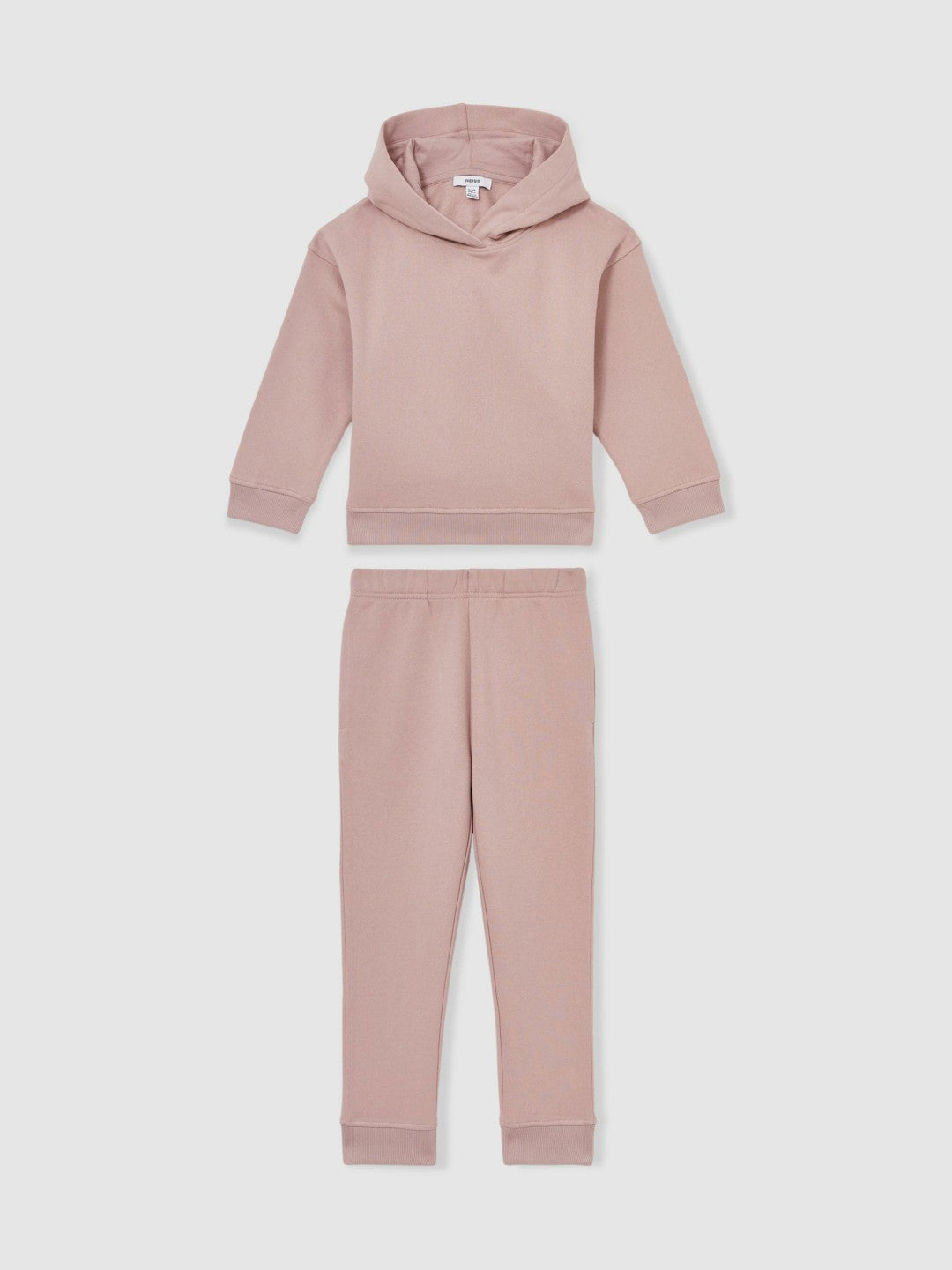 9-13 yrs Cotton-Blend Hoodie And Joggers Set in Mink