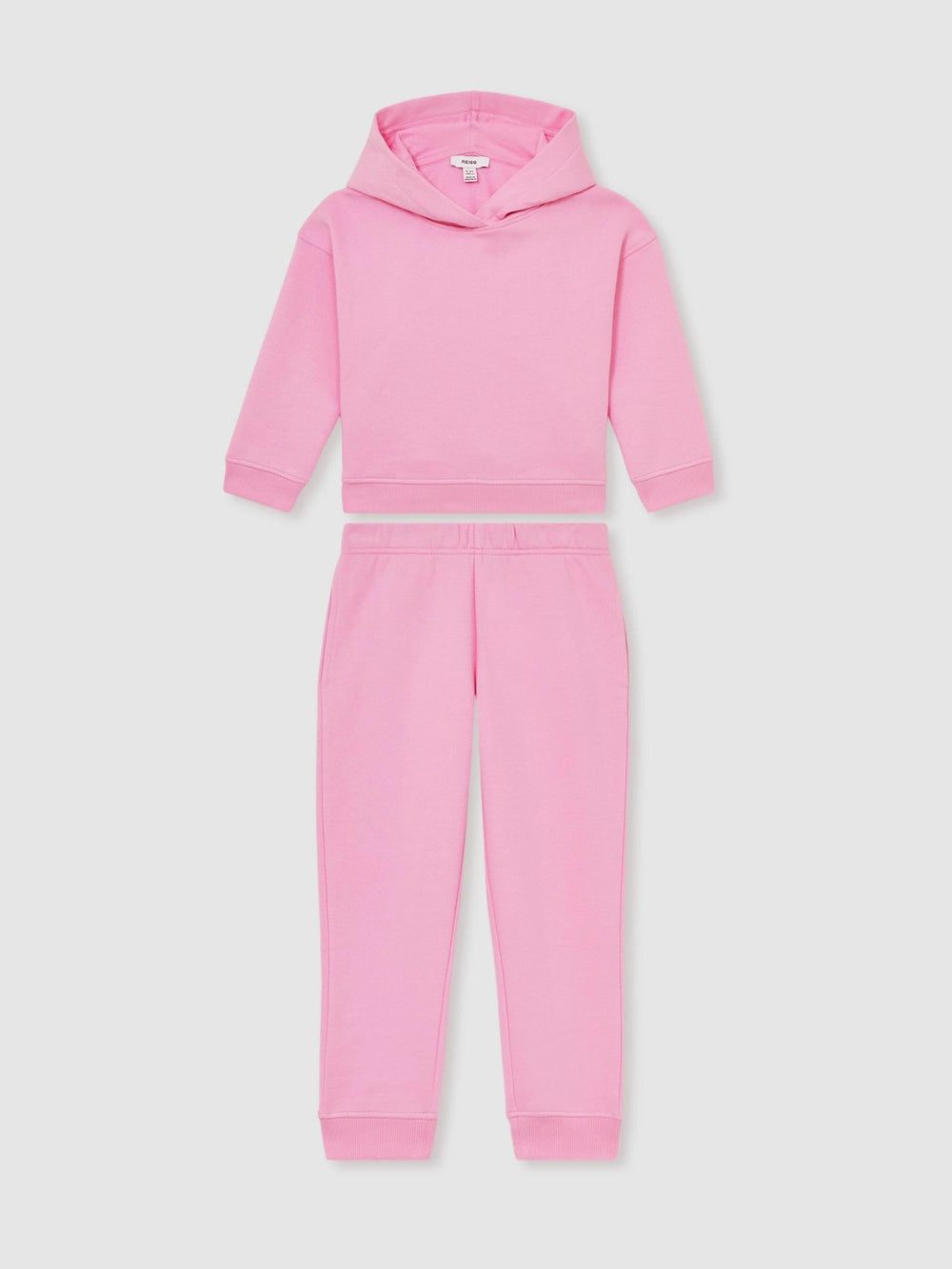 9-13 yrs Cotton-Blend Hoodie And Joggers Set in Bright Pink