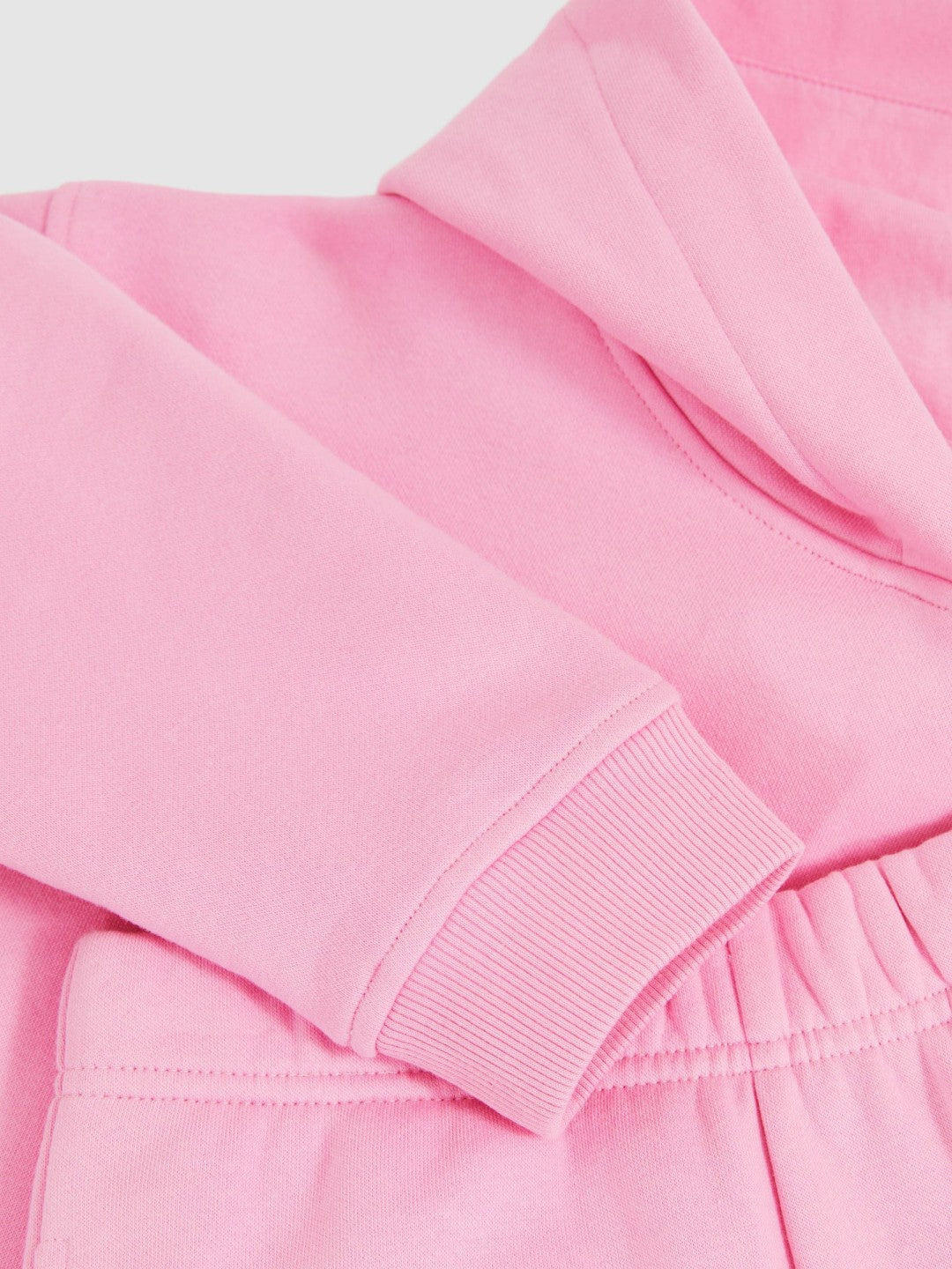 9-13 yrs Cotton-Blend Hoodie And Joggers Set in Bright Pink