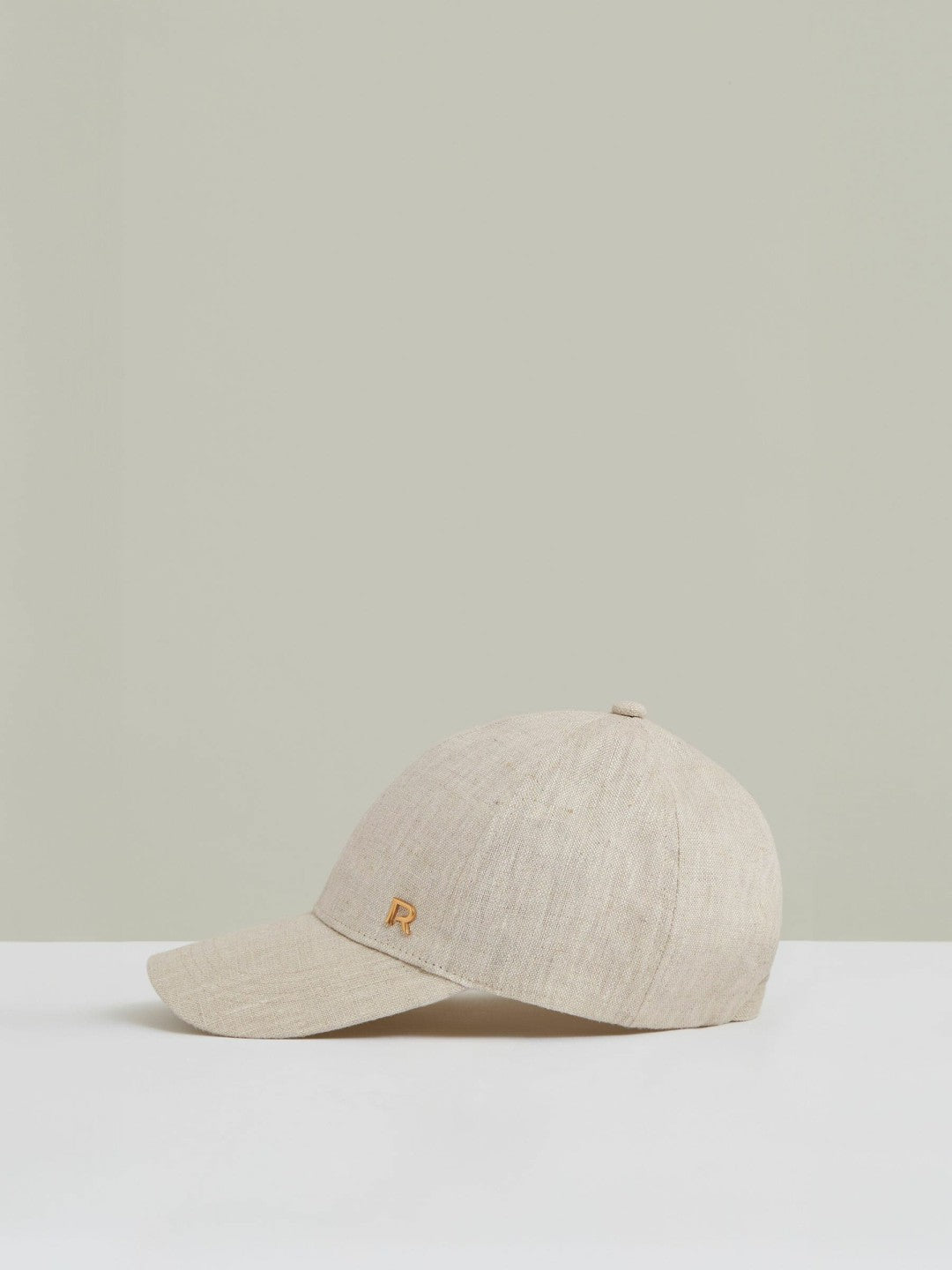 Linen Logo Baseball Cap in Neutral