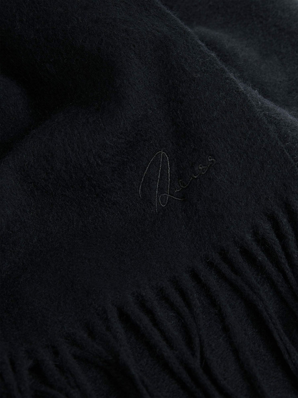Wool and Cashmere Scarf in Navy