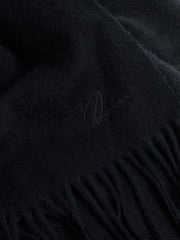 Wool and Cashmere Scarf in Navy