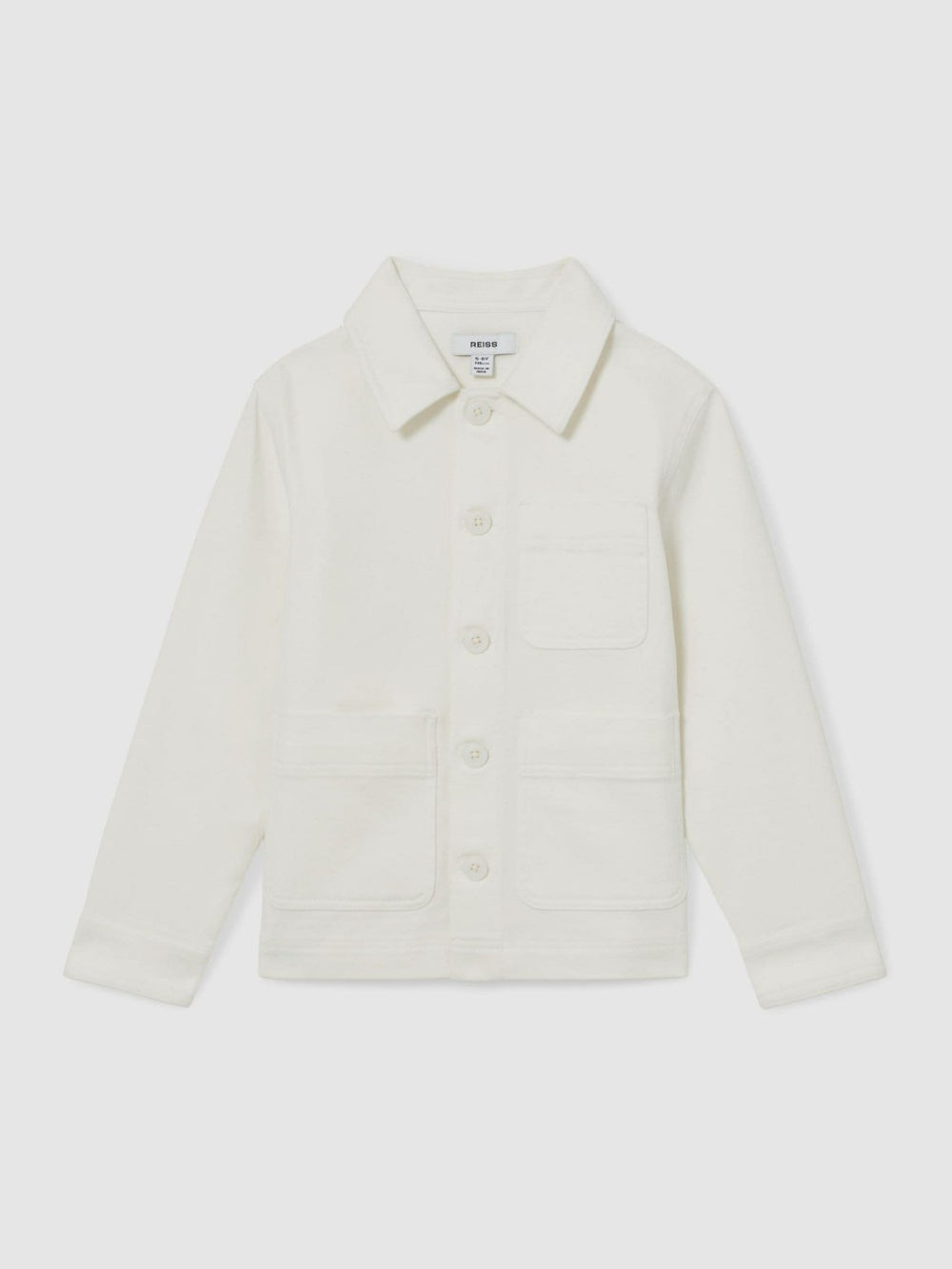 Cotton-Blend Work Jacket in Off White