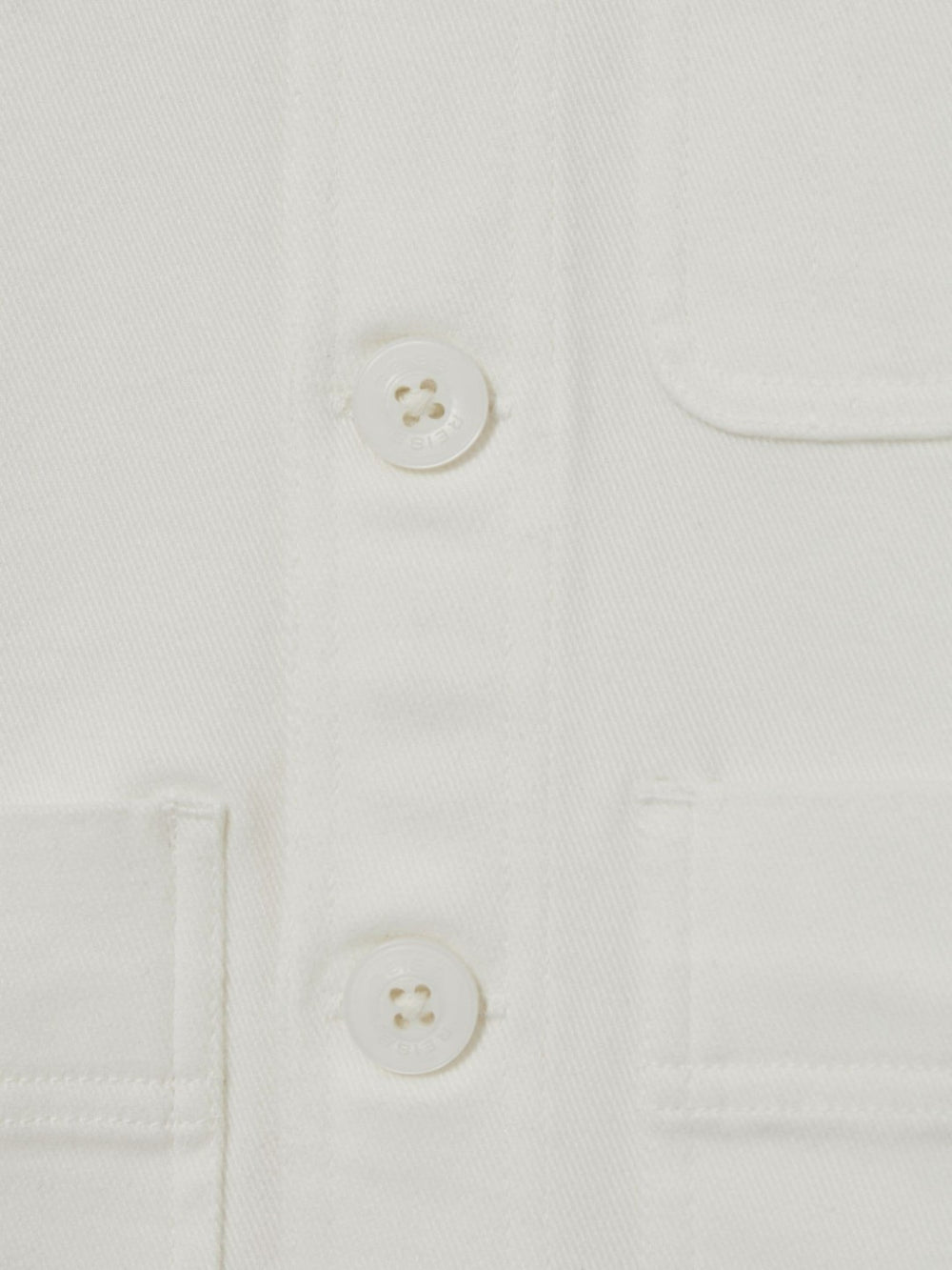 Cotton-Blend Work Jacket in Off White