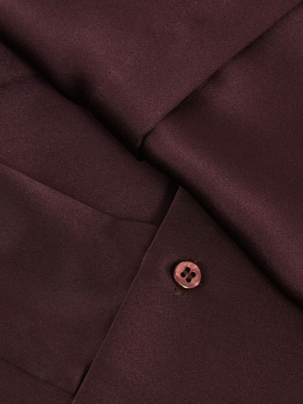 Silk Double-Cuff Button-Through Shirt in Red