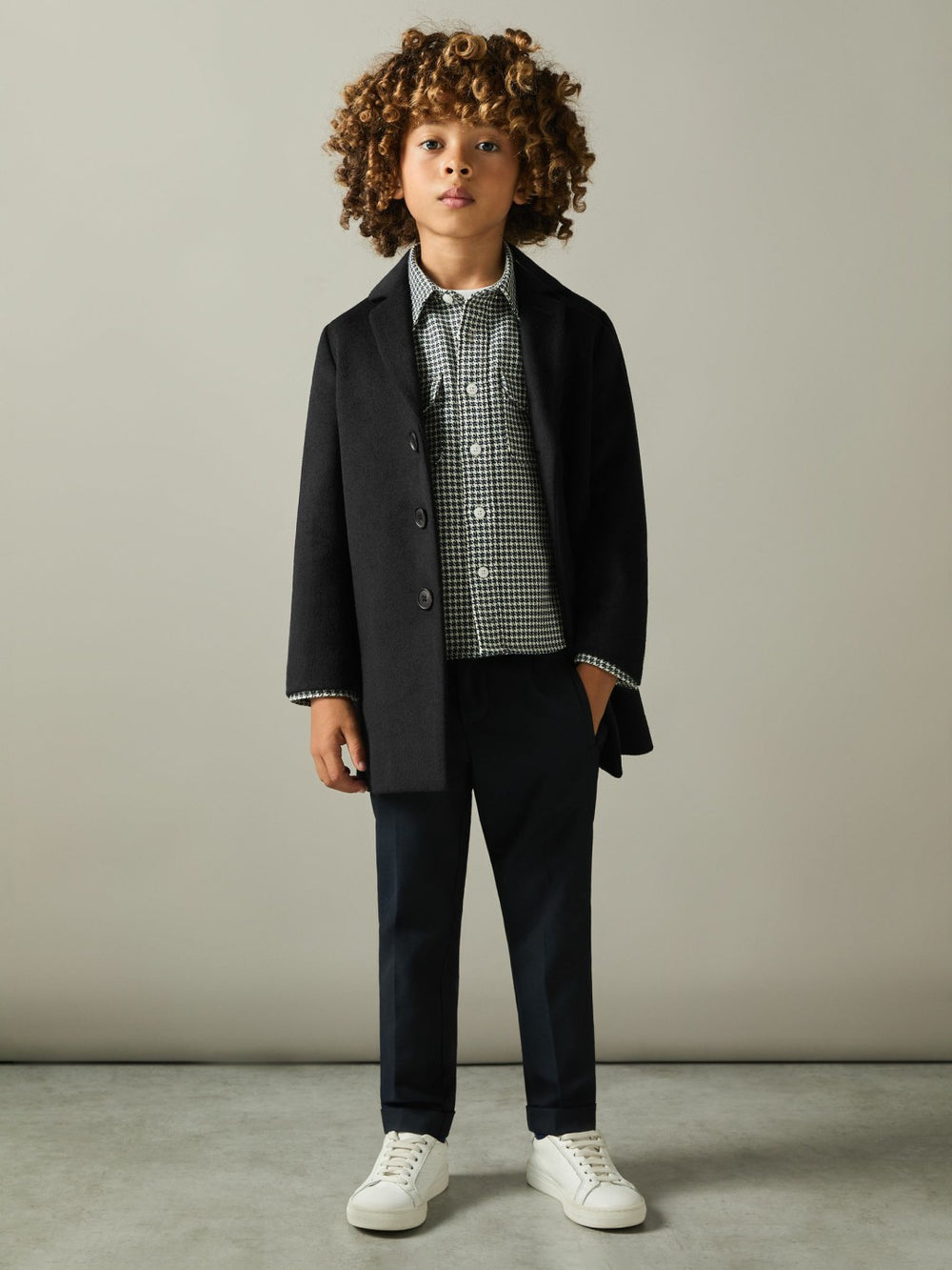 3-9 yrs Single Breasted Overcoat in Navy