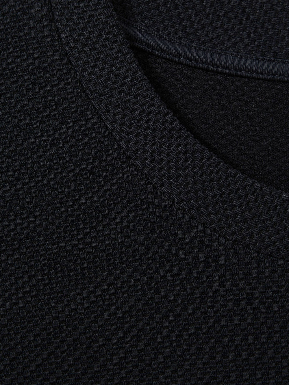 Textured Crew-Neck T-Shirt in Navy