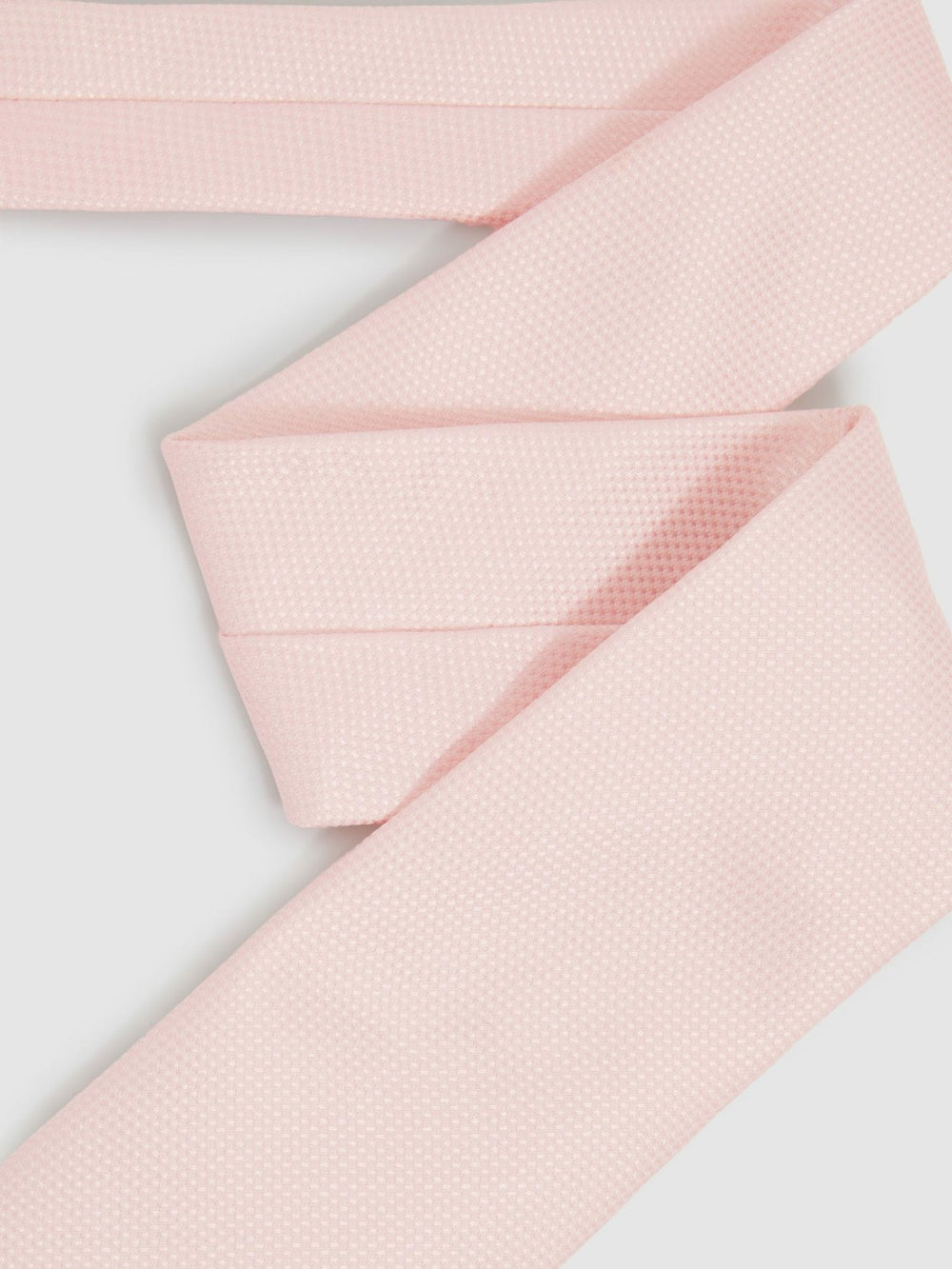 Textured Silk Blend Tie in Light Pink