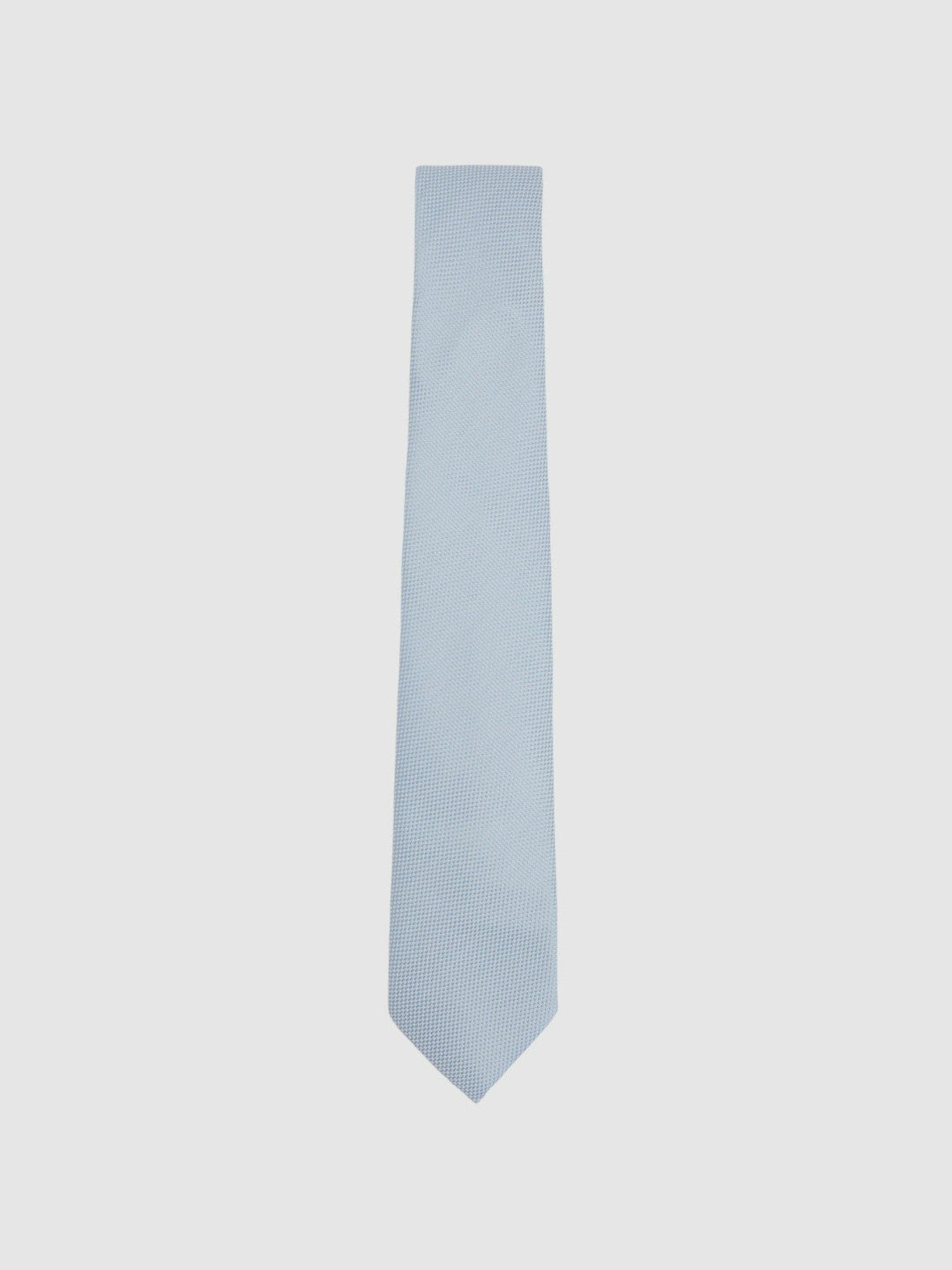 Textured Silk Blend Tie in Light Blue